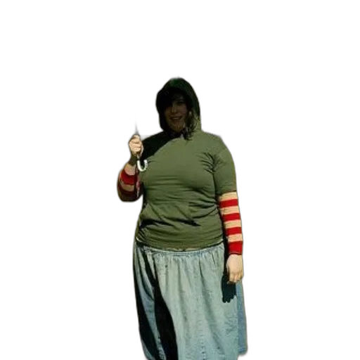 dress, staff, jacket, creature transparent PNG cut-out