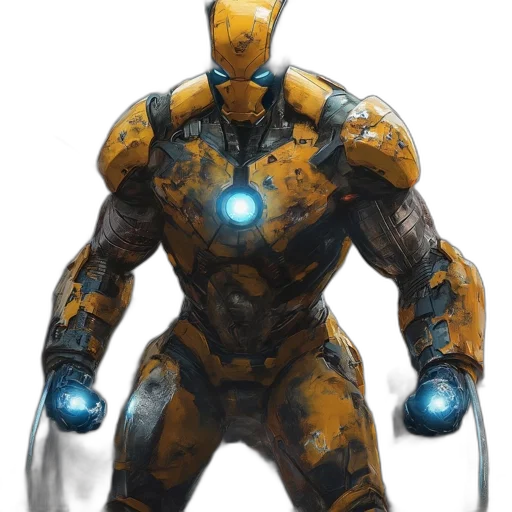 robot, weapon, concept art, 3d render transparent PNG cut-out