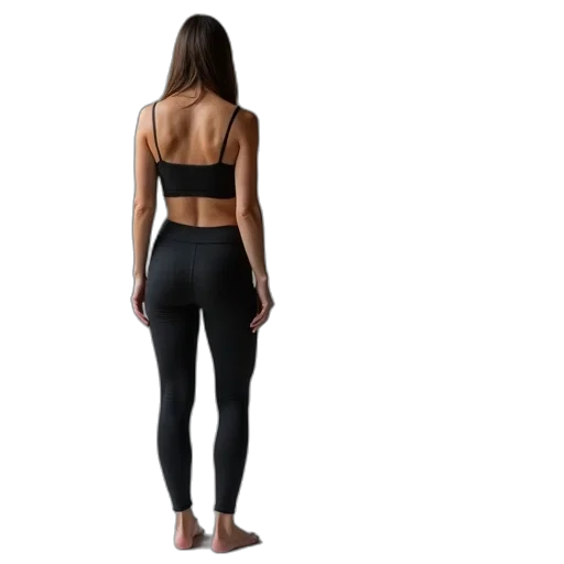 two, women, leggings transparent PNG cut-out