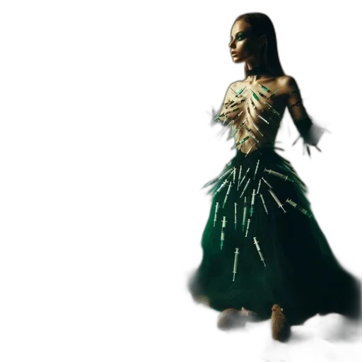 dress, jewelry, 3d render, concept art transparent PNG cut-out