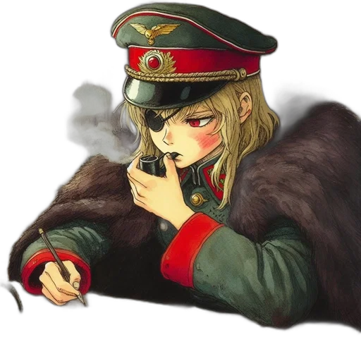 weapon, hat, staff, face transparent PNG cut-out