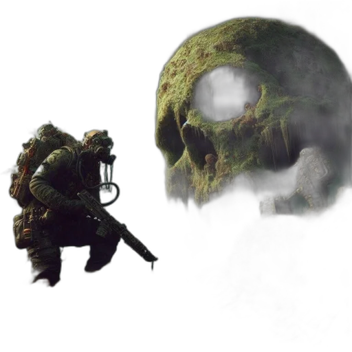 mask, face, weapon, creature transparent PNG cut-out