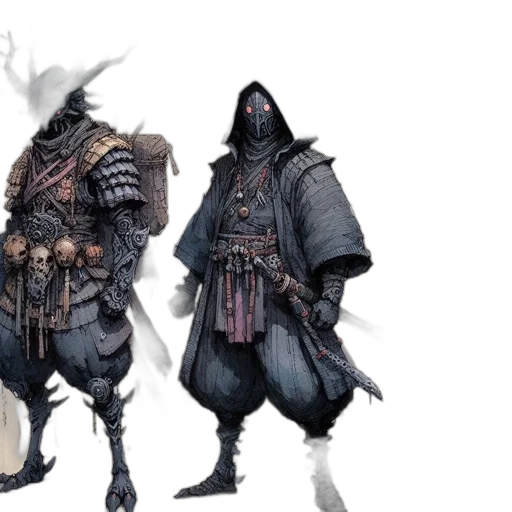 concept art, fantasy art, 3d render, dark transparent PNG cut-out