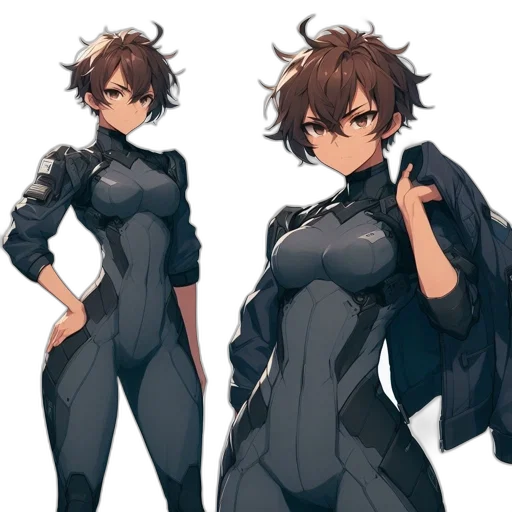 jacket, dress, weapon, concept art transparent PNG cut-out