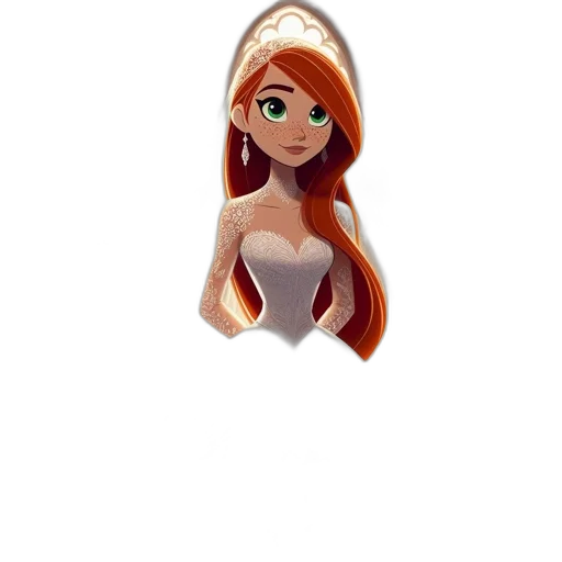 dress, jewelry, crown, staff transparent PNG cut-out