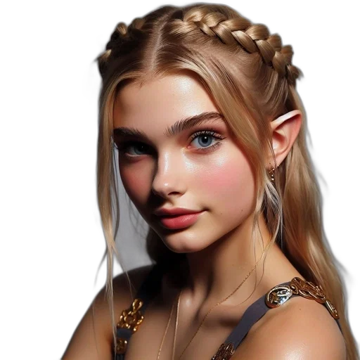 jewelry, dragon, face, hair transparent PNG cut-out