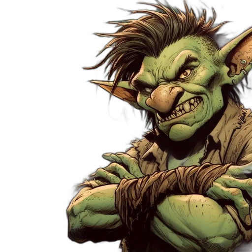 comic book art, concept art, fantasy art, threatening transparent PNG cut-out