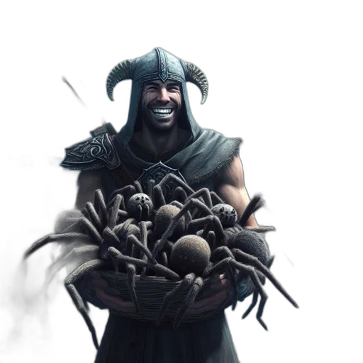 weapon, staff, creature, mask transparent PNG cut-out