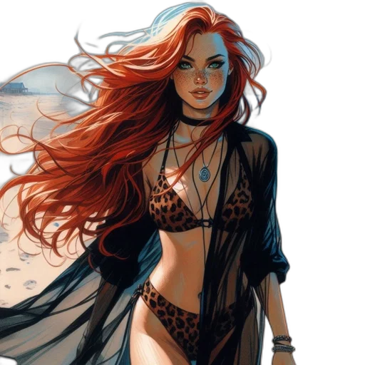 dress, comic book art, fantasy art, concept art transparent PNG cut-out
