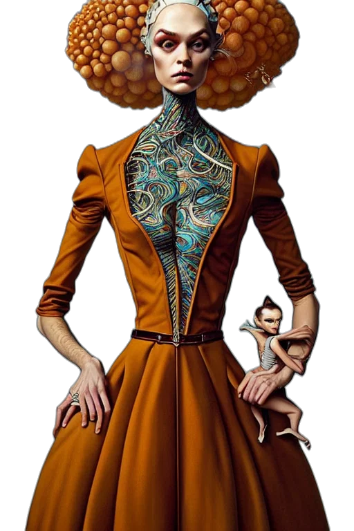 dress, jewelry, hair, concept art transparent PNG cut-out