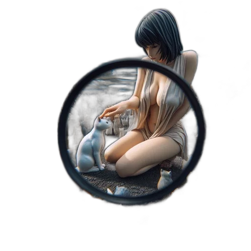 dress, jewelry, hair, weapon transparent PNG cut-out