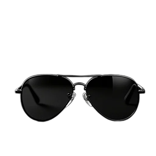 3d render, aviator, style, black transparent PNG cut-out