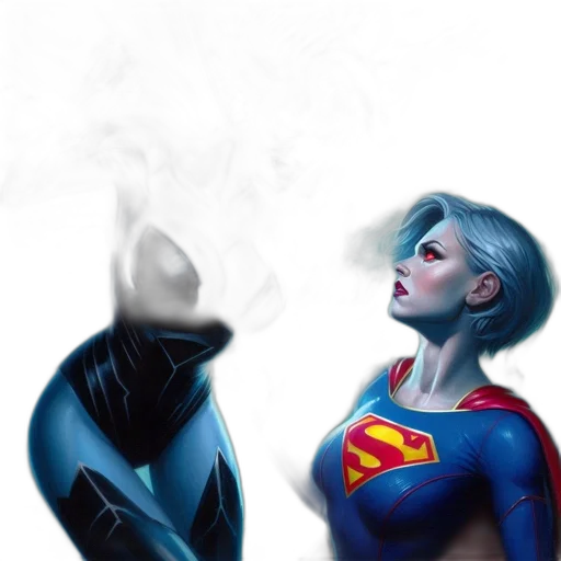 comic book art, concept art, fantasy art, watercolor transparent PNG cut-out