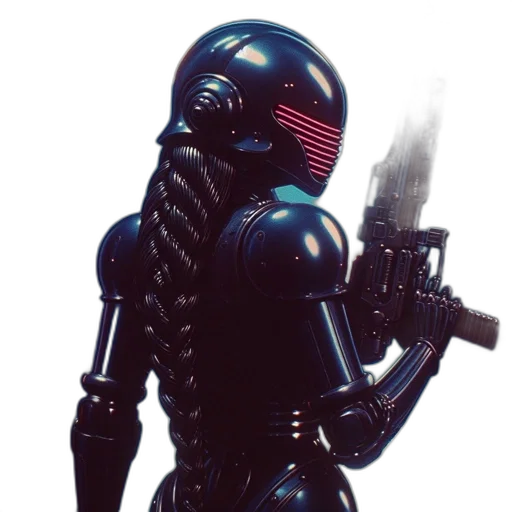 robot, weapon, staff, concept art transparent PNG cut-out