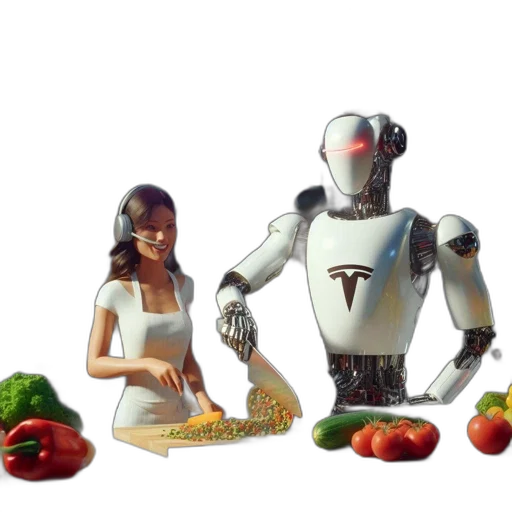 robot, food, concept art, 3d render transparent PNG cut-out