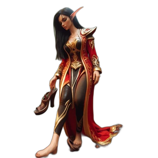 staff, fantasy art, concept art, 3d render transparent PNG cut-out