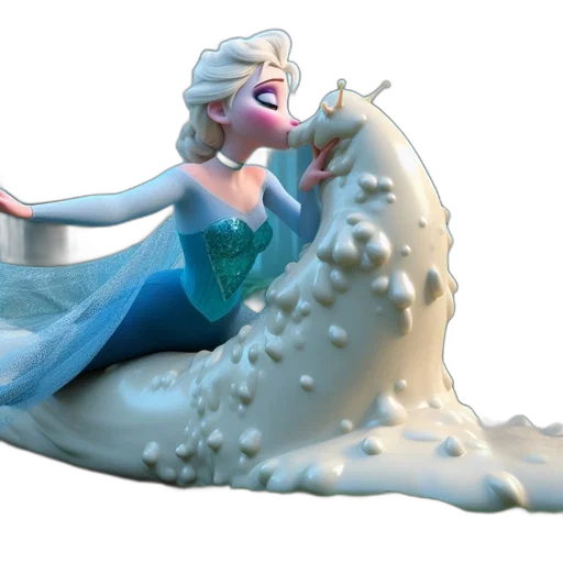 dress, 3d render, concept art, snow transparent PNG cut-out