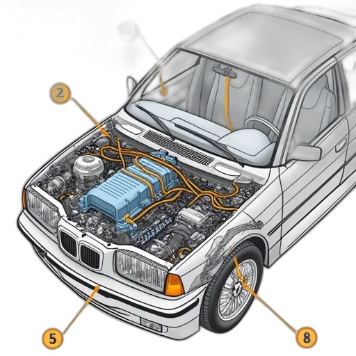 car, bmw, wiring, harness transparent PNG cut-out