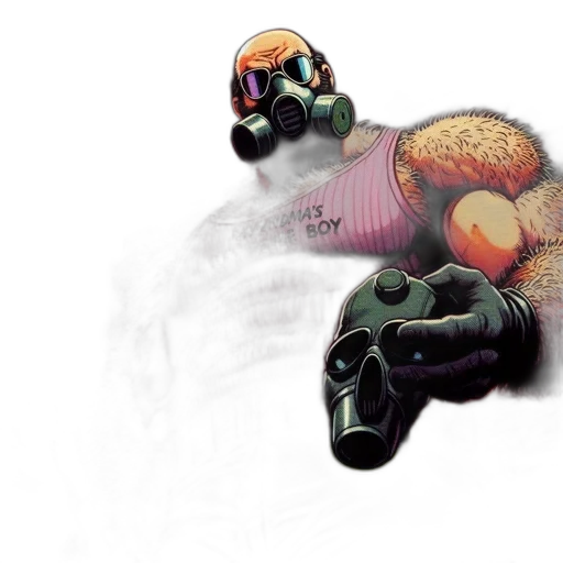 mask, robot, weapon, concept art transparent PNG cut-out