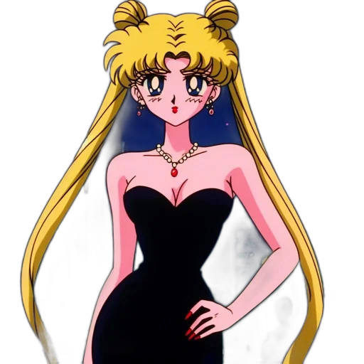 dress, anime, cartoon, pixel art transparent PNG cut-out