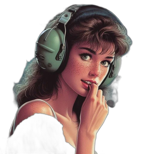 face, hat, photorealistic, vaporwave transparent PNG cut-out