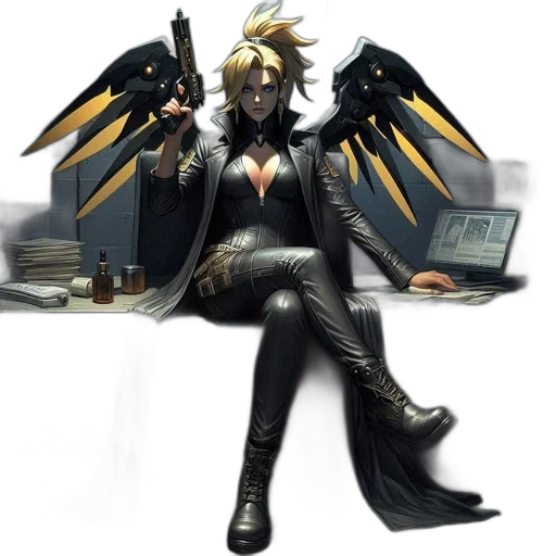 staff, weapon, concept art, cyberpunk transparent PNG cut-out