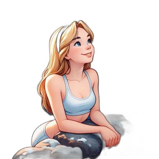 dress, cartoon, concept art, fantasy art transparent PNG cut-out
