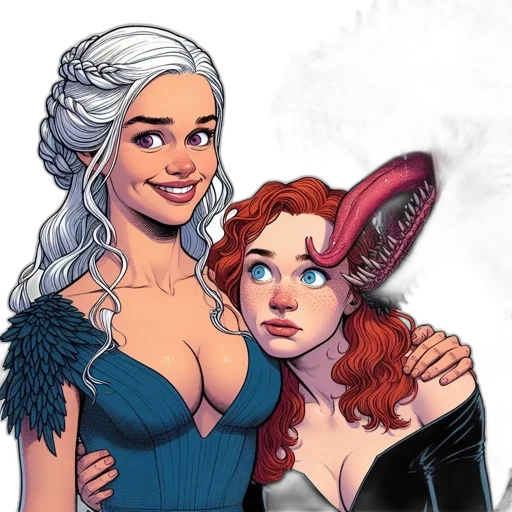 comic book art, fantasy art, concept art, cartoon transparent PNG cut-out
