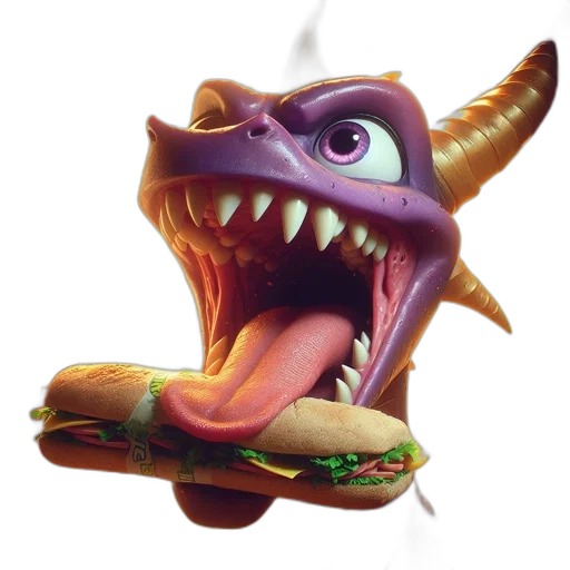 food, dragon, creature, animal transparent PNG cut-out