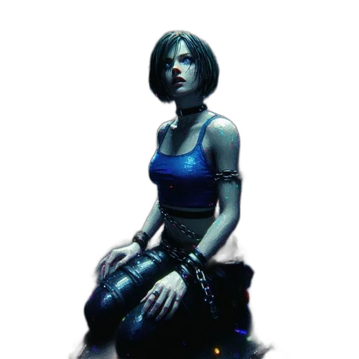 dress, robot, staff, concept art transparent PNG cut-out