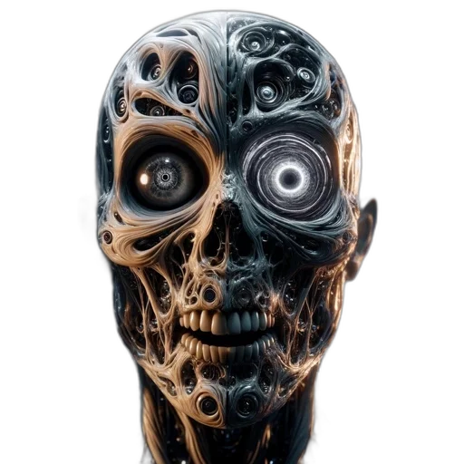 mask, face, robot, creature transparent PNG cut-out