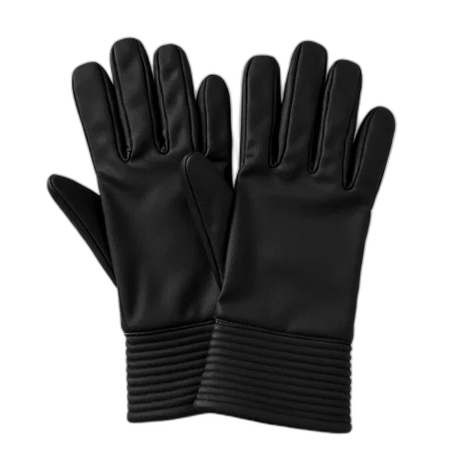 jacket, pair, black, gloves transparent PNG cut-out