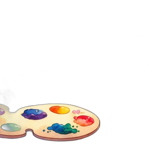 3d render, concept art, outer space, colorful transparent PNG cut-out