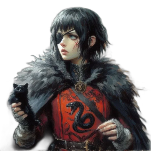 face, staff, sword, dragon transparent PNG cut-out