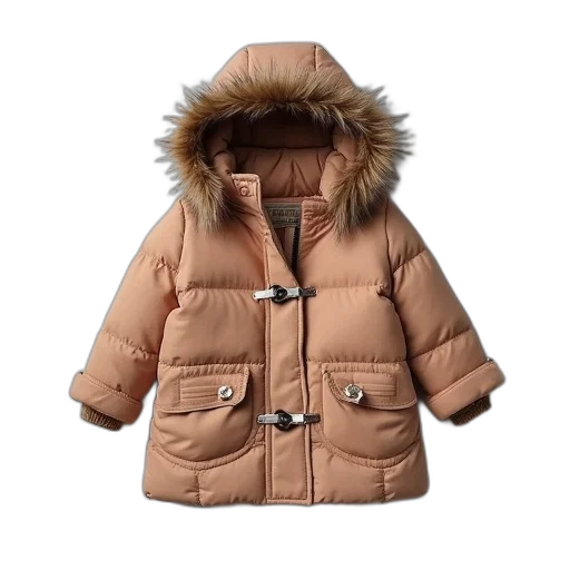 jacket, children, girl, hooded transparent PNG cut-out