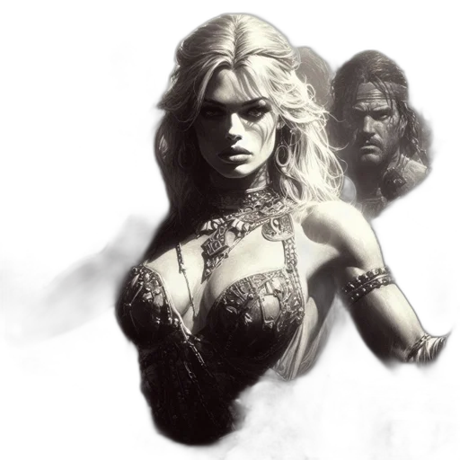 fantasy art, comic book art, concept art, photorealistic transparent PNG cut-out
