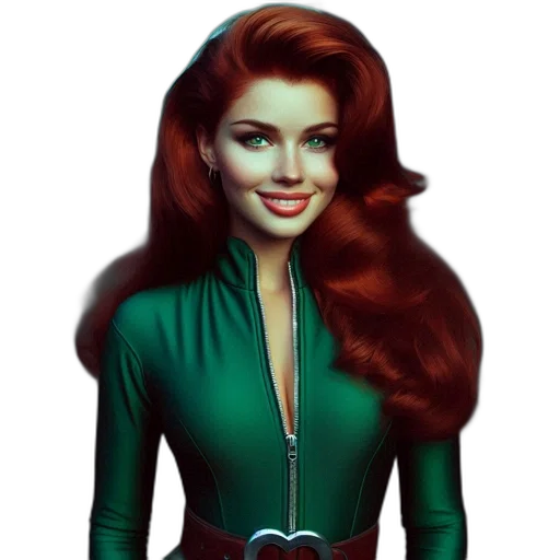 hair, dress, comic book art, fantasy art transparent PNG cut-out
