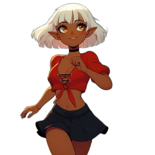 dress, concept art, anime, fantasy art transparent PNG cut-out