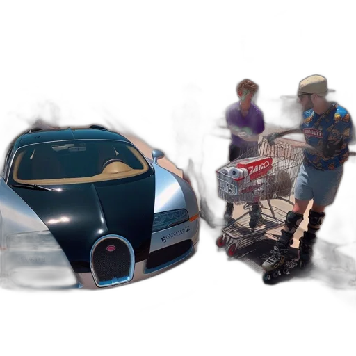 car, robot, concept art, 3d render transparent PNG cut-out