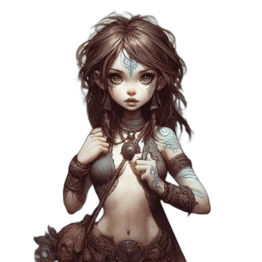 dress, creature, fantasy art, concept art transparent PNG cut-out