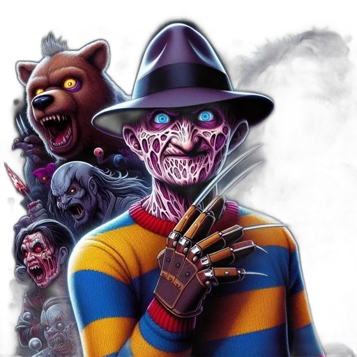 concept art, comic book art, illustration, horror transparent PNG cut-out