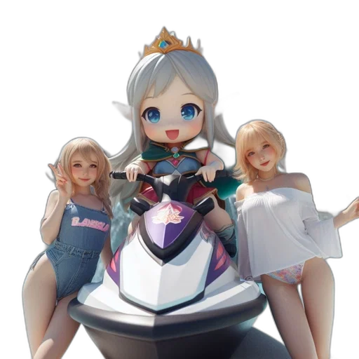 robot, crown, weapon, dress transparent PNG cut-out