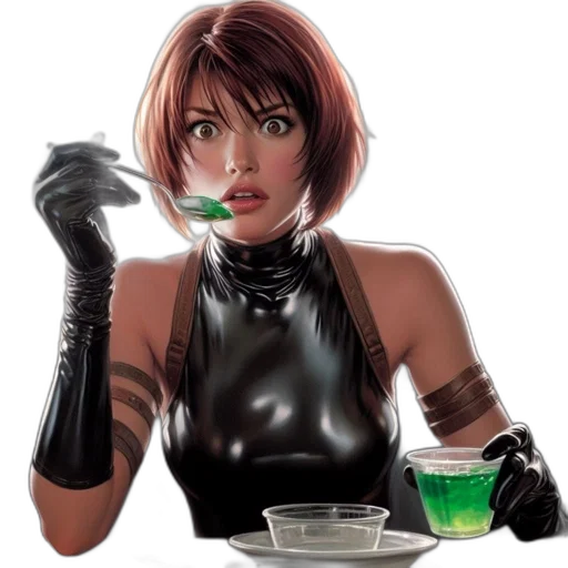 food, comic book art, concept art, cyberpunk transparent PNG cut-out