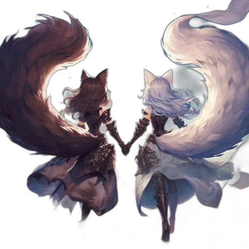 dragon, creature, staff, hair transparent PNG cut-out