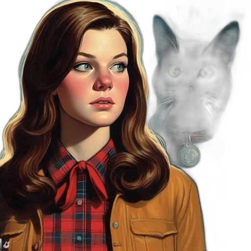 jacket, animal, comic book art, photorealistic transparent PNG cut-out