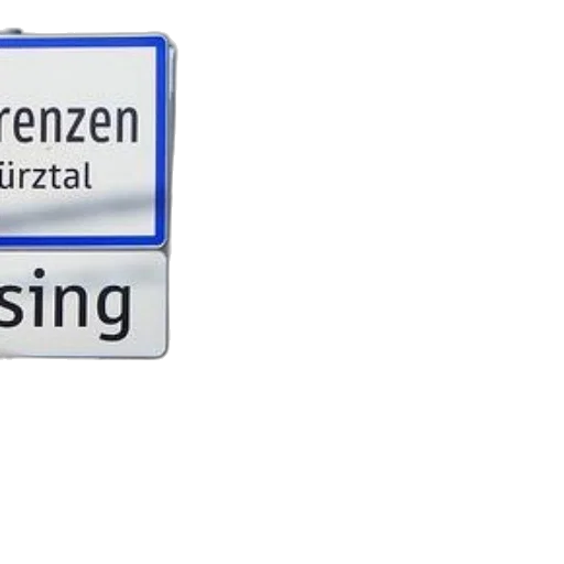 3d render, street, sign, german transparent PNG cut-out