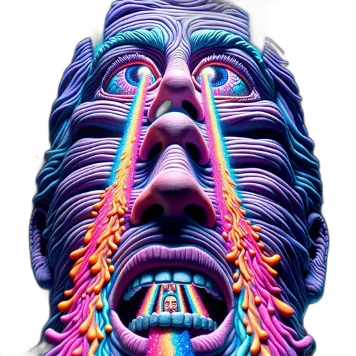 face, mask, creature, hair transparent PNG cut-out