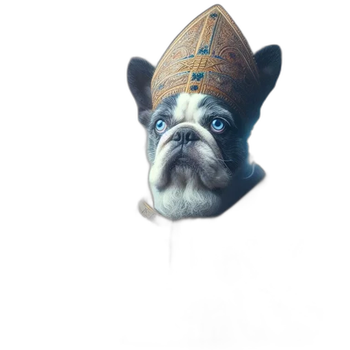 crown, animal, face, staff transparent PNG cut-out