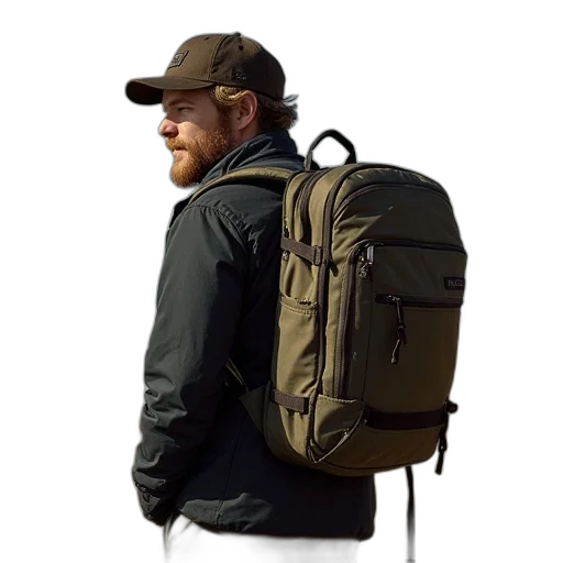 jacket, staff, photorealistic, 3d render transparent PNG cut-out