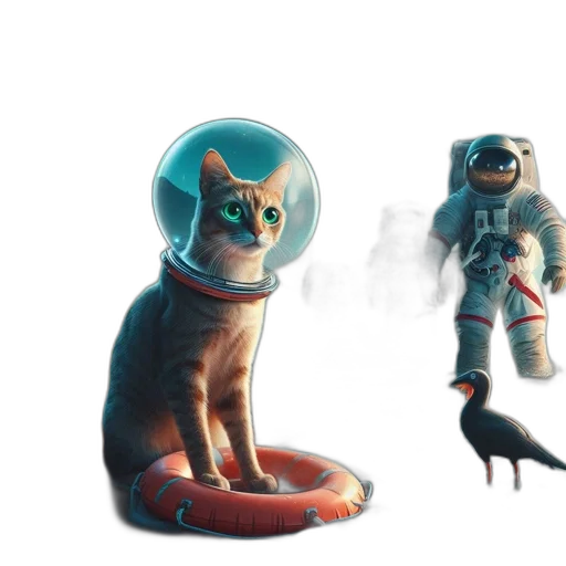 robot, creature, concept art, 3d render transparent PNG cut-out